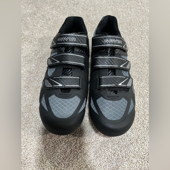 Gavin Indoor Cycling Shoes hook & loop closure size 45 black/gray - Picture 1 of 5